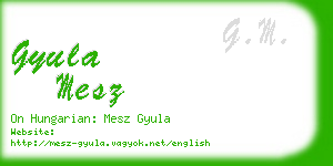 gyula mesz business card